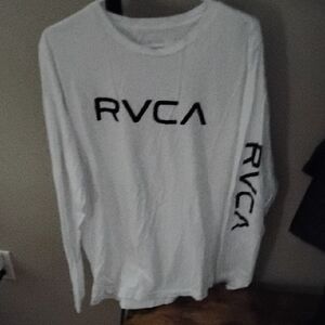 RVCA Black and White Long Sleeve Tee